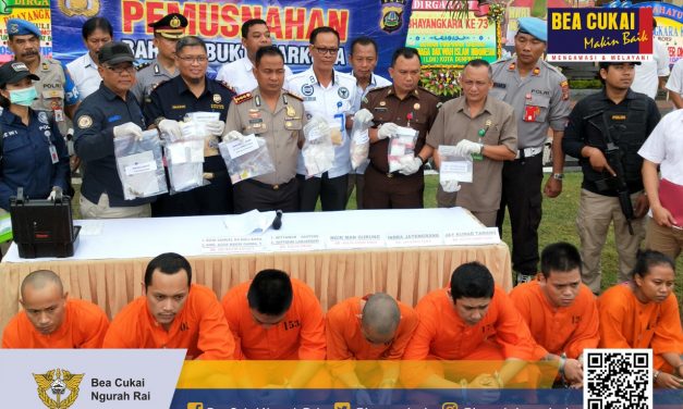 Pemusnahan Barang Bukti Narkotika oleh Polresta Denpasar di Lapangan Polresta Denpasar,