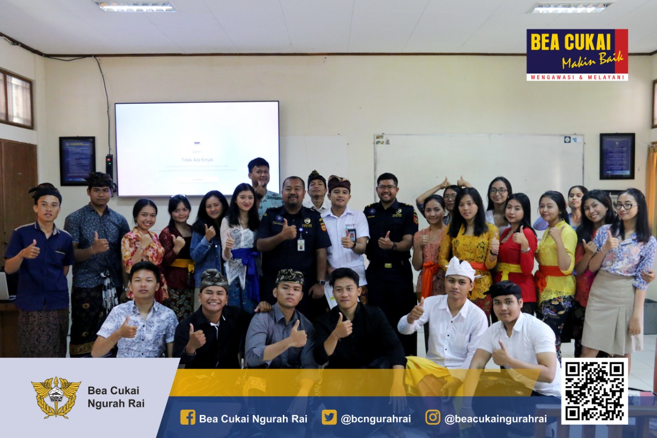 Bea Cukai Ngurah Rai berikan kuliah dengan topik ‘Kepabeanan dan Pariwisata’ kepada mahasiswa Program Studi Manajemen Bisnis Perjalanan Politeknik Pariwisata Bali