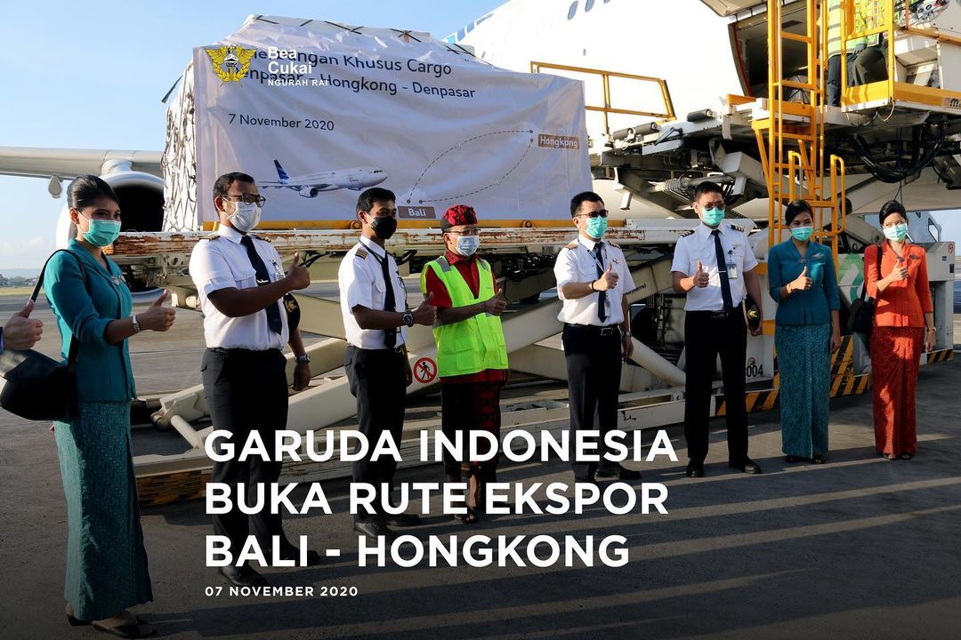 Garuda Indonesia Buka Rute Ekspor Bali-Hongkong
