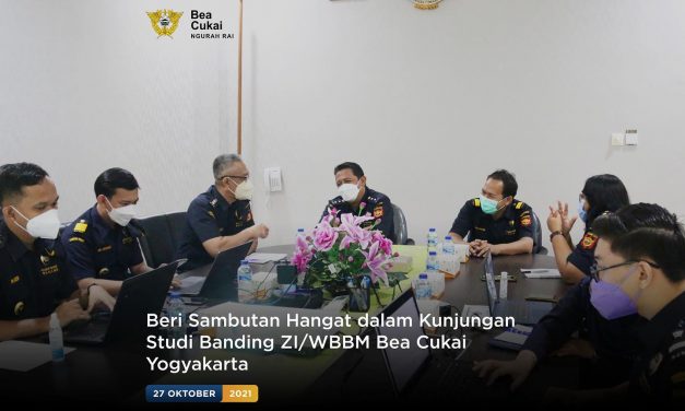 Beri Sambutan Hangat dalam Kunjungan Studi Banding ZI/WBBM Bea Cukai Yogyakarta
