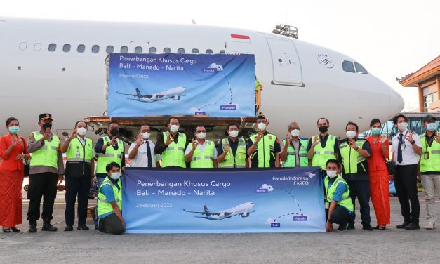 Kabar Baik dari Bali, Bea Cukai Ngurah Rai Lepas Perdana Kargo Ekspor Rutin Garuda Indonesia Tahun 2022 ke Jepang