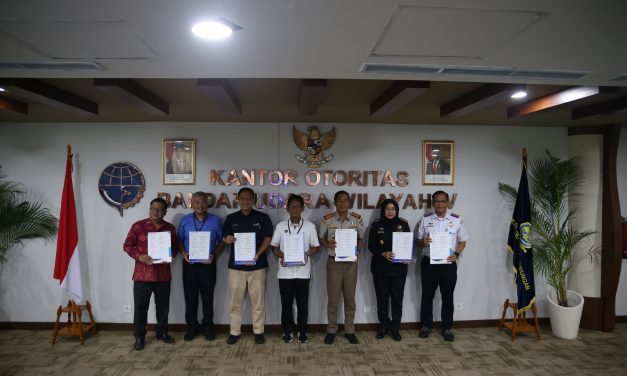 Penandatanganan SOP Bersama Tempat Pemeriksaan Fisik Terpadu Bandara I Gusti Ngurah Rai
